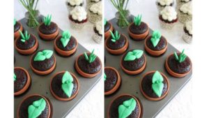 cupcake desain tanaman pot