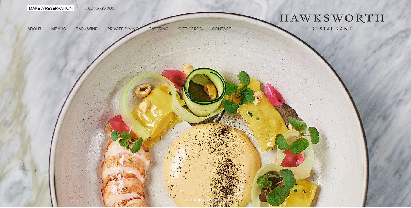 Landing page produk makanan Restaurat
