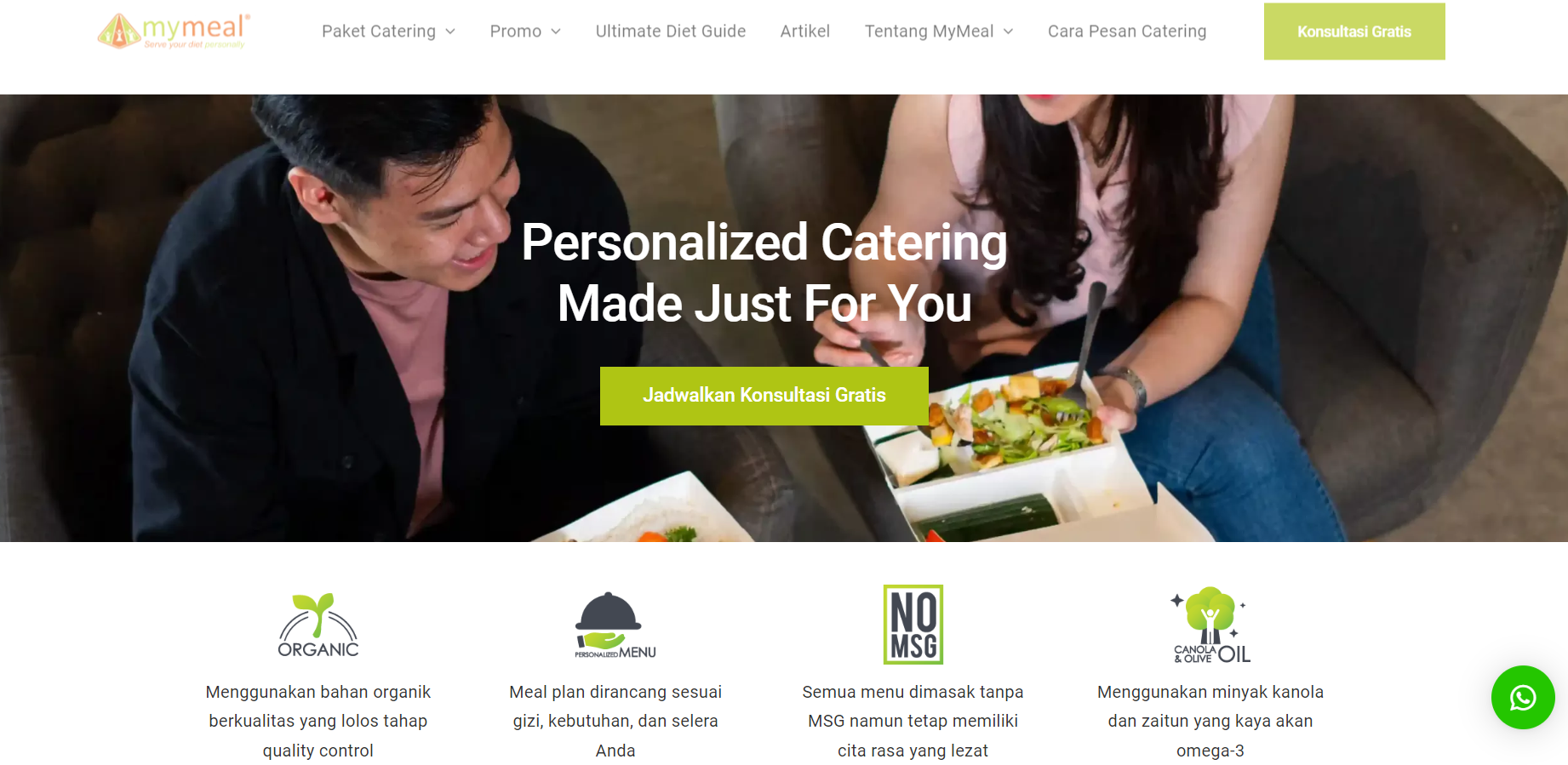 Landing Page My meal catering
