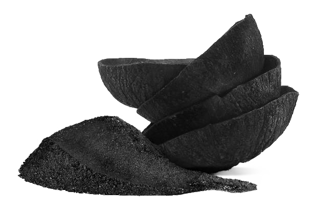 What does good coconut charcoal look like?