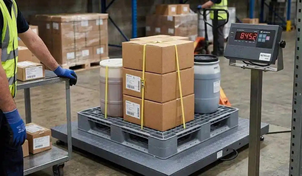 Penggunaan floor scale di industri logistik