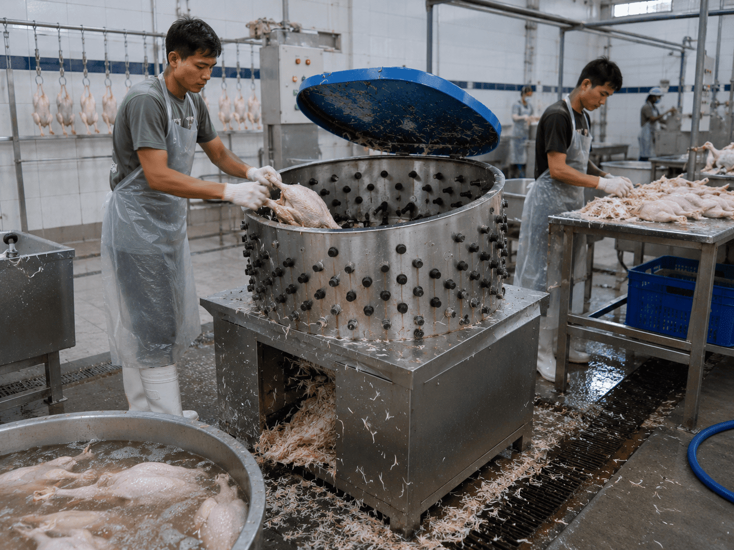 efisiensi pengolahan ayam potong