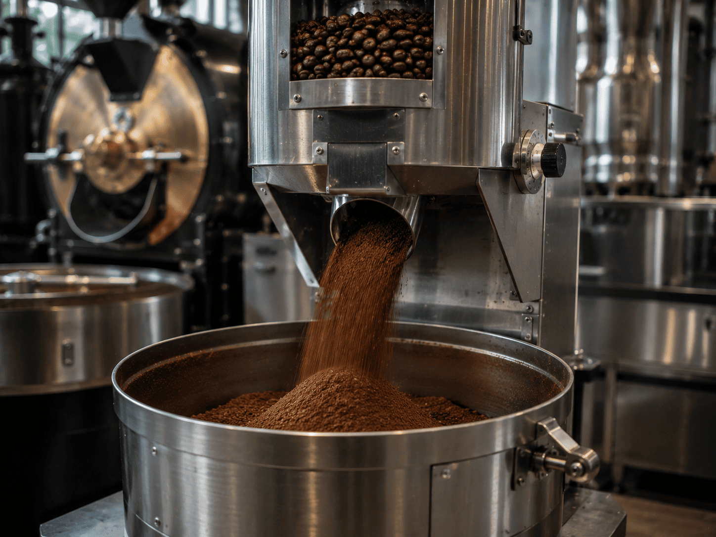 proses membuat bubuk kopi
