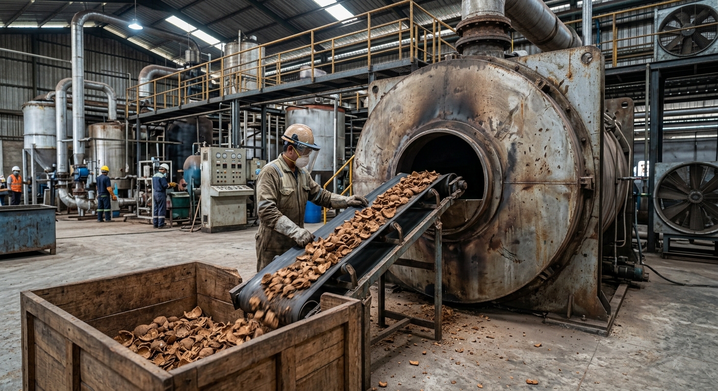 proses pirolisis tempurung kelapa